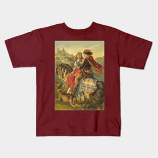 Vintage Fairy Tales,  Little Brother and Little Sister by Carl Offterdinger Kids T-Shirt